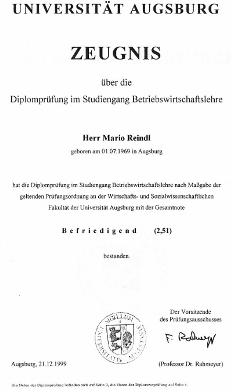 Diplomurkunde Diplomurkunde
